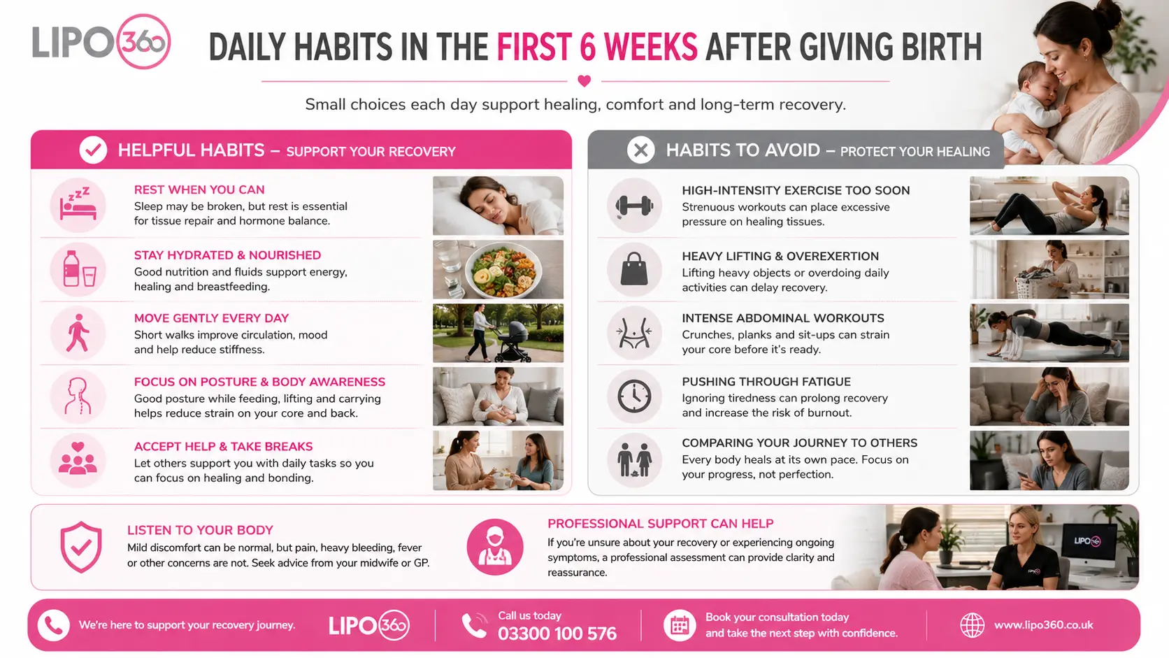 What to Do (and Avoid) in the First 6 Weeks After Giving Birth To Avoid Diastasis Recti 3 First 6 Weeks After Giving Birth To Avoid Diastasis Recti Earl Shilton : Daily Habits in the First 6 Weeks After Giving Birth